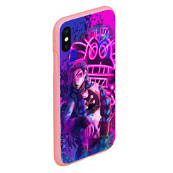 Чехол iPhone XS Max матовый League Of Legends Arcane ДЖИНКС НЕОНОВАЯ КРАСКА, цвет: 3D-баблгам — фото 2