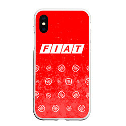 Чехол iPhone XS Max матовый FIAT Краски