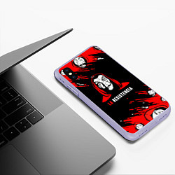 Чехол iPhone XS Max матовый La Casa de Papel - Professor, цвет: 3D-светло-сиреневый — фото 2