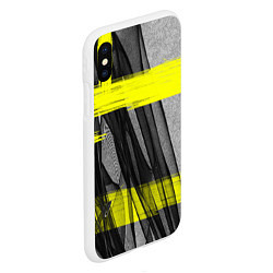 Чехол iPhone XS Max матовый Коллекция Get inspired! Абстракция Fl-42-167-l-yel, цвет: 3D-белый — фото 2