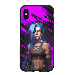 Чехол iPhone XS Max матовый League Of Legends Arcane ДЖИНКС МИЛАШКА, цвет: 3D-черный