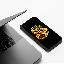 Чехол iPhone XS Max матовый Cobra Kai - Кобра Кай, цвет: 3D-черный — фото 2