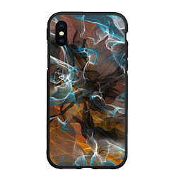 Чехол iPhone XS Max матовый Коллекция Get inspired! Абстракция F5-fl-139-158-4, цвет: 3D-черный