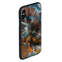 Чехол iPhone XS Max матовый Коллекция Get inspired! Абстракция F5-fl-139-158-4, цвет: 3D-черный — фото 2