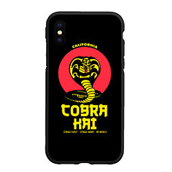 Чехол iPhone XS Max матовый Cobra Kai California, цвет: 3D-черный