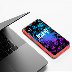 Чехол iPhone XS Max матовый Genshin Impact - Стихия Геншин, цвет: 3D-красный — фото 2