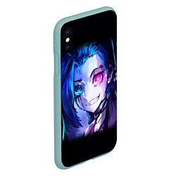 Чехол iPhone XS Max матовый Jinx Powder, цвет: 3D-мятный — фото 2