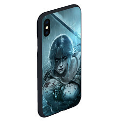 Чехол iPhone XS Max матовый ЦИРИ, ВЕДЬМАК, THE WITCHER, цвет: 3D-черный — фото 2