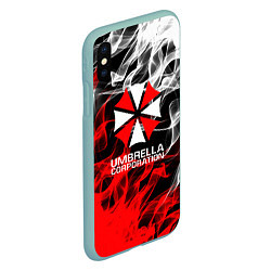 Чехол iPhone XS Max матовый Umbrella Corporation Fire, цвет: 3D-мятный — фото 2