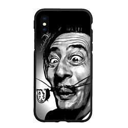 Чехол iPhone XS Max матовый Salvador Dali - grimace, цвет: 3D-черный