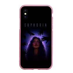 Чехол iPhone XS Max матовый Euphoria Rue, цвет: 3D-розовый
