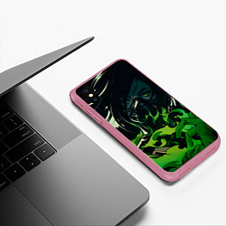 Чехол iPhone XS Max матовый Опасная Вайпер, цвет: 3D-малиновый — фото 2