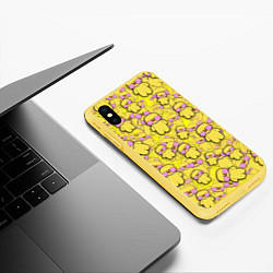 Чехол iPhone XS Max матовый УТЯ ГИАЛУРОНОВАЯ УТОЧКА ЛАЛАФАНФАН, цвет: 3D-желтый — фото 2