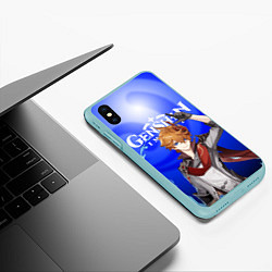 Чехол iPhone XS Max матовый ЧАЙЛЬД ТАРТАЛЬЯ ФАТУИ, цвет: 3D-мятный — фото 2