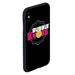 Чехол iPhone XS Max матовый Bubble Kvass - emblem, цвет: 3D-черный — фото 2