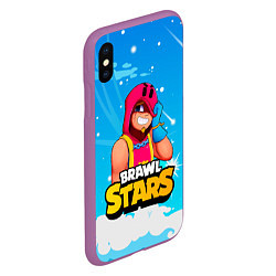 Чехол iPhone XS Max матовый GROM BRAWL STARS GAME, цвет: 3D-фиолетовый — фото 2