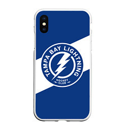 Чехол iPhone XS Max матовый Тампа-Бэй Лайтнинг , Tampa Bay Lightning