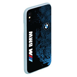 Чехол iPhone XS Max матовый BMW M Series Синий Гранж, цвет: 3D-голубой — фото 2