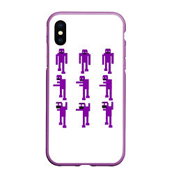 Чехол iPhone XS Max матовый Five Nights At Freddys purple guy, цвет: 3D-фиолетовый