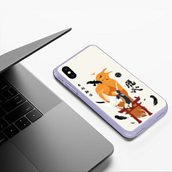 Чехол iPhone XS Max матовый Волейбол Fly High Hinata, цвет: 3D-светло-сиреневый — фото 2