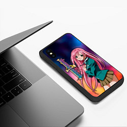 Чехол iPhone XS Max матовый Розарио Вампир Moka Akashiya, цвет: 3D-черный — фото 2
