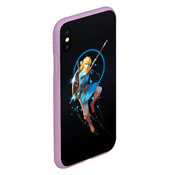 Чехол iPhone XS Max матовый Линк на охоте, цвет: 3D-сиреневый — фото 2