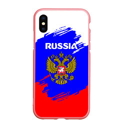 Чехол iPhone XS Max матовый Russia Геометрия, цвет: 3D-баблгам