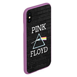 Чехол iPhone XS Max матовый PINK FLOYD LOGO - ПИНК ФЛОЙД ЛОГОТИП, цвет: 3D-фиолетовый — фото 2