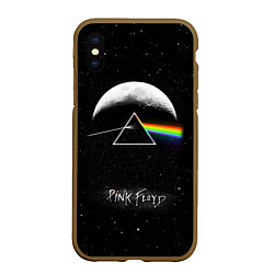 Чехол iPhone XS Max матовый PINK FLOYD LOGO ПИНК ФЛОЙД ЗВЕЗДЫ, цвет: 3D-коричневый