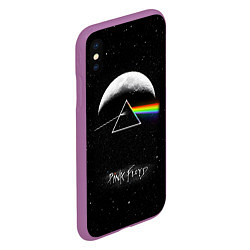 Чехол iPhone XS Max матовый PINK FLOYD LOGO ПИНК ФЛОЙД ЗВЕЗДЫ, цвет: 3D-фиолетовый — фото 2