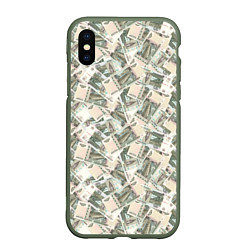 Чехол iPhone XS Max матовый Банкноты 10 рублей