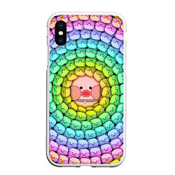 Чехол iPhone XS Max матовый Psychedelic Lalafanfan, цвет: 3D-белый