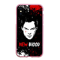 Чехол iPhone XS Max матовый Декстер Новая Кровь Dexter New Blood, цвет: 3D-розовый