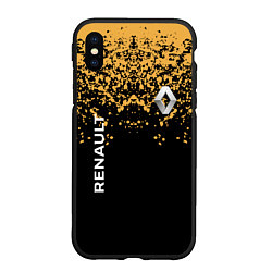 Чехол iPhone XS Max матовый Renault Капли красок