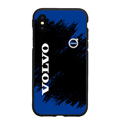 Чехол iPhone XS Max матовый Volvo Texture, цвет: 3D-черный