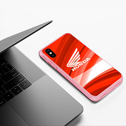 Чехол iPhone XS Max матовый Honda logo auto, цвет: 3D-баблгам — фото 2