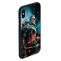 Чехол iPhone XS Max матовый Викинги Вальхалла Vikings Valhalla n 1, цвет: 3D-черный — фото 2