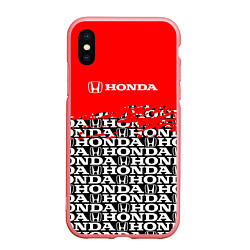 Чехол iPhone XS Max матовый Honda - Pattern, цвет: 3D-баблгам