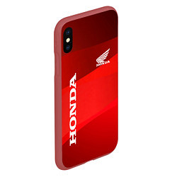 Чехол iPhone XS Max матовый Honda - Red, цвет: 3D-красный — фото 2