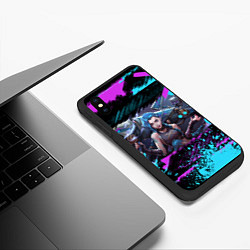 Чехол iPhone XS Max матовый JINX Граффити, цвет: 3D-черный — фото 2