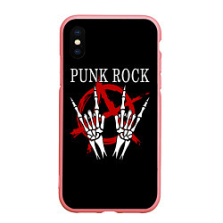 Чехол iPhone XS Max матовый Punk Rock Панки Хой, цвет: 3D-баблгам