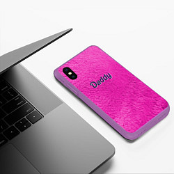 Чехол iPhone XS Max матовый Daddy pink, цвет: 3D-фиолетовый — фото 2