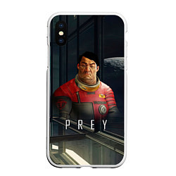 Чехол iPhone XS Max матовый Prey Инженер, цвет: 3D-белый