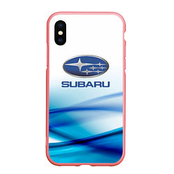 Чехол iPhone XS Max матовый Subaru Спорт текстура, цвет: 3D-баблгам