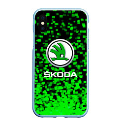 Чехол iPhone XS Max матовый Skoda - Пиксели