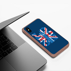 Чехол iPhone XS Max матовый LONDON Лондон, цвет: 3D-коричневый — фото 2
