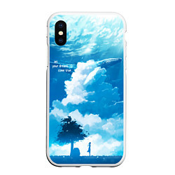 Чехол iPhone XS Max матовый Let your dreams come true, цвет: 3D-белый