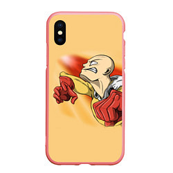 Чехол iPhone XS Max матовый Сайтама - One Punch Man, цвет: 3D-баблгам