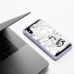Чехол iPhone XS Max матовый Сайтама - Saitama, цвет: 3D-светло-сиреневый — фото 2
