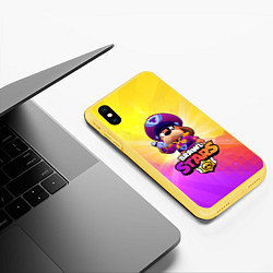 Чехол iPhone XS Max матовый General Gavs Brawl Stars Game, цвет: 3D-желтый — фото 2